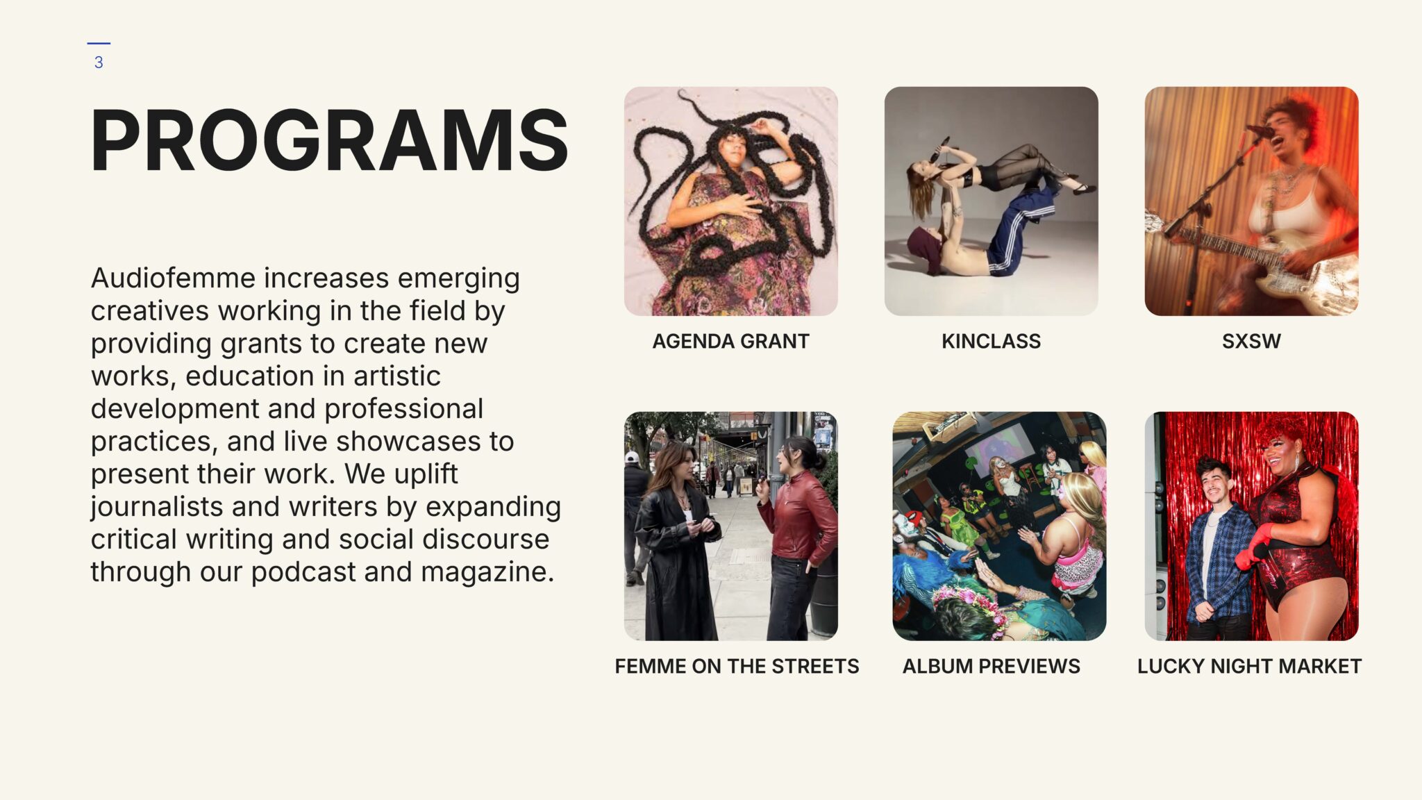 Audiofemme Program Report 2020-2025 — Page 3