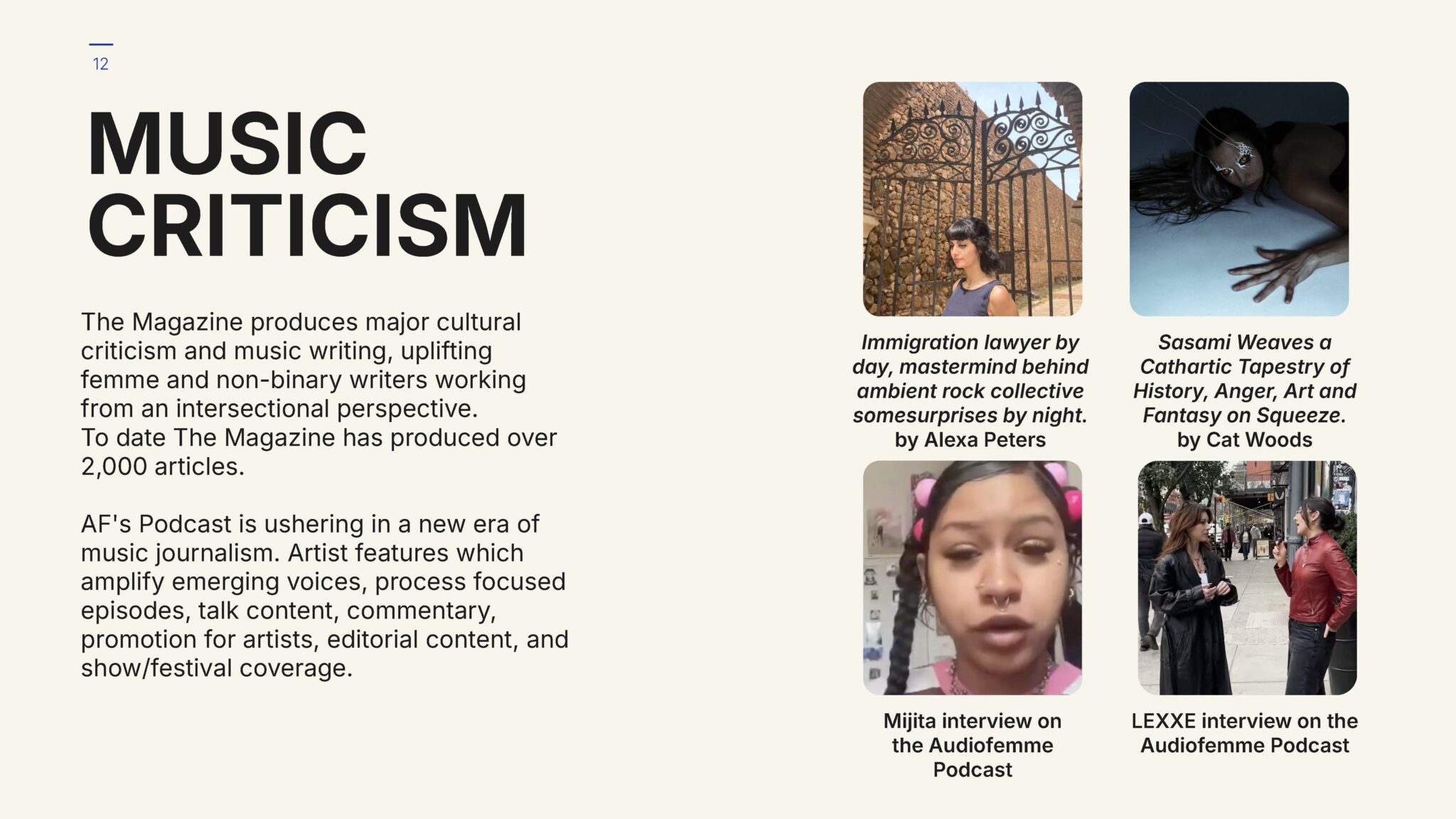 Audiofemme Program Report 2020-2025 — Page 12