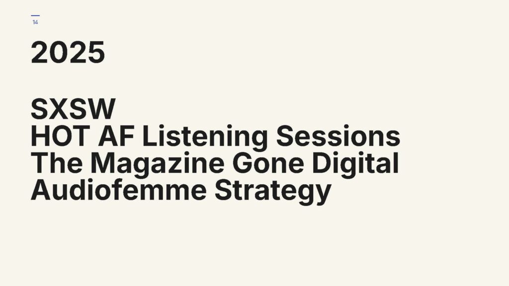 Audiofemme Program Report 2020-2025 — Page 14