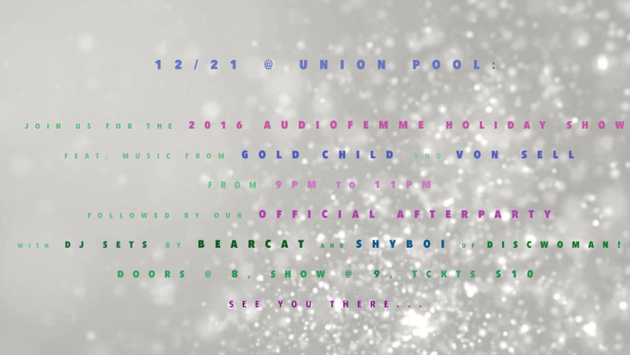 Audiofemme Holiday Flyer